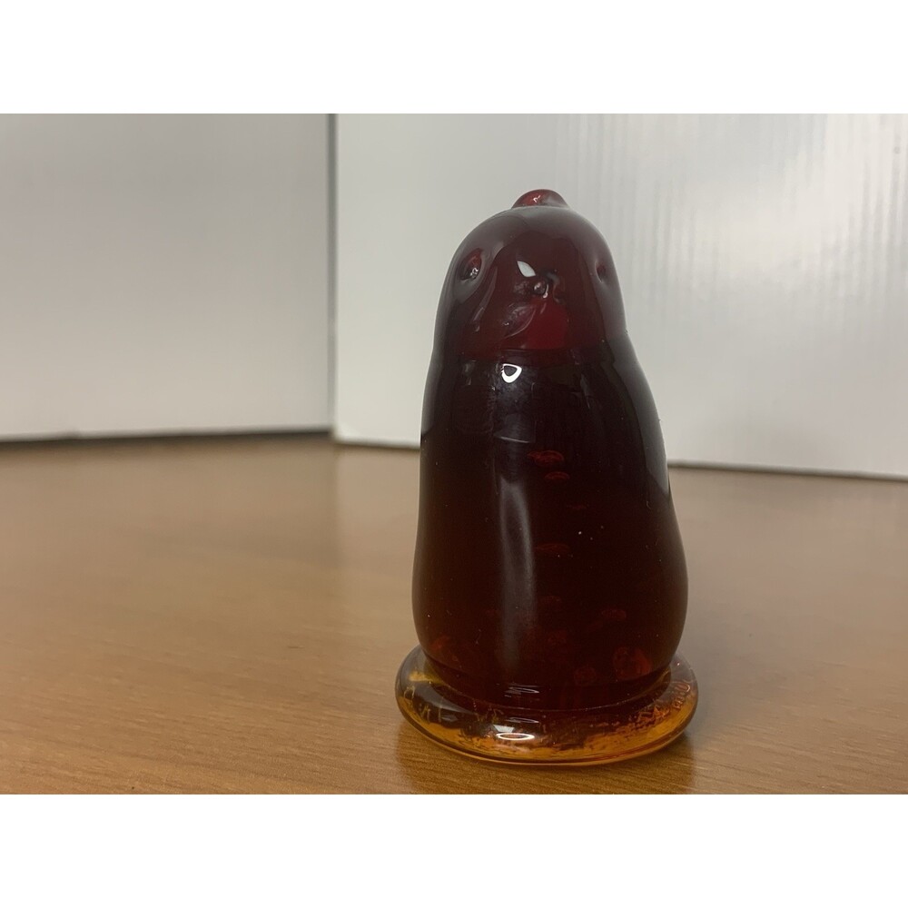 Vintage Ward 1987 Ruby Red Glass Bird 4”x3”x1.5” - Picture 3 of 5